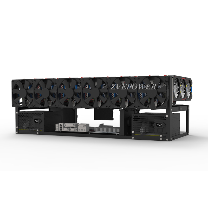 12 Gpu Open Air Frame Case - Özelleştirme Desteği Bilgisayar Rafı Grafik Kartı