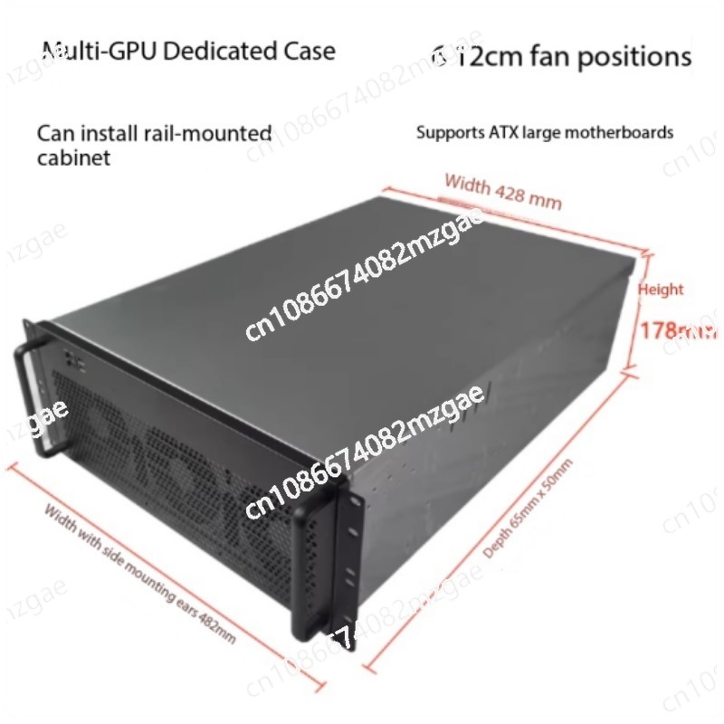 8 Gpu 4U Server Chassis - 4U çoklu grafik kartı kasası 6/8