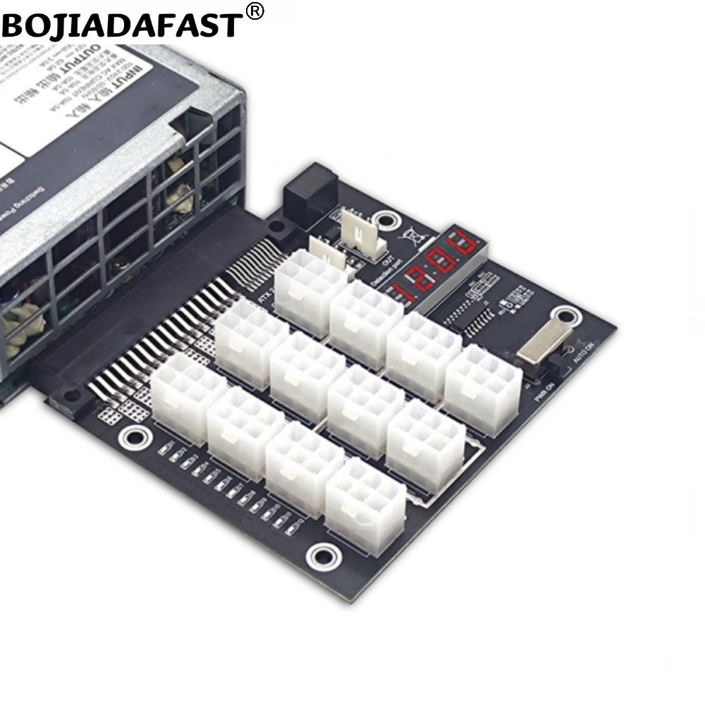 12 Port PCIe 6Pin Konnektör ke - 2400W Server Psu Breakout Board incelemesi ve fiyatı