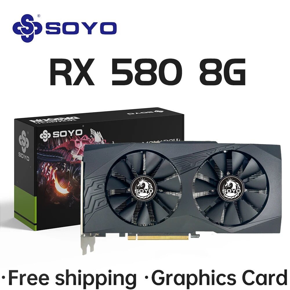 SOYO AMD Radeon RX580 8 GB Gra - Rx 580 8Gb 2048Sp Gpu incelemesi ve fiyatı