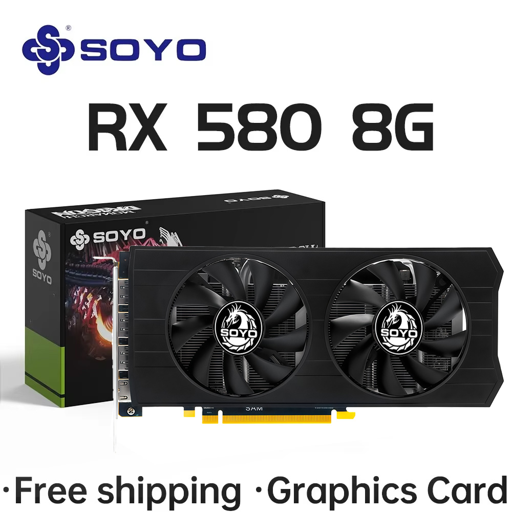 SOYO AMD Radeon RX580 8 GB Gra - Rx 580 8Gb 2048Sp Gpu incelemesi ve fiyatı